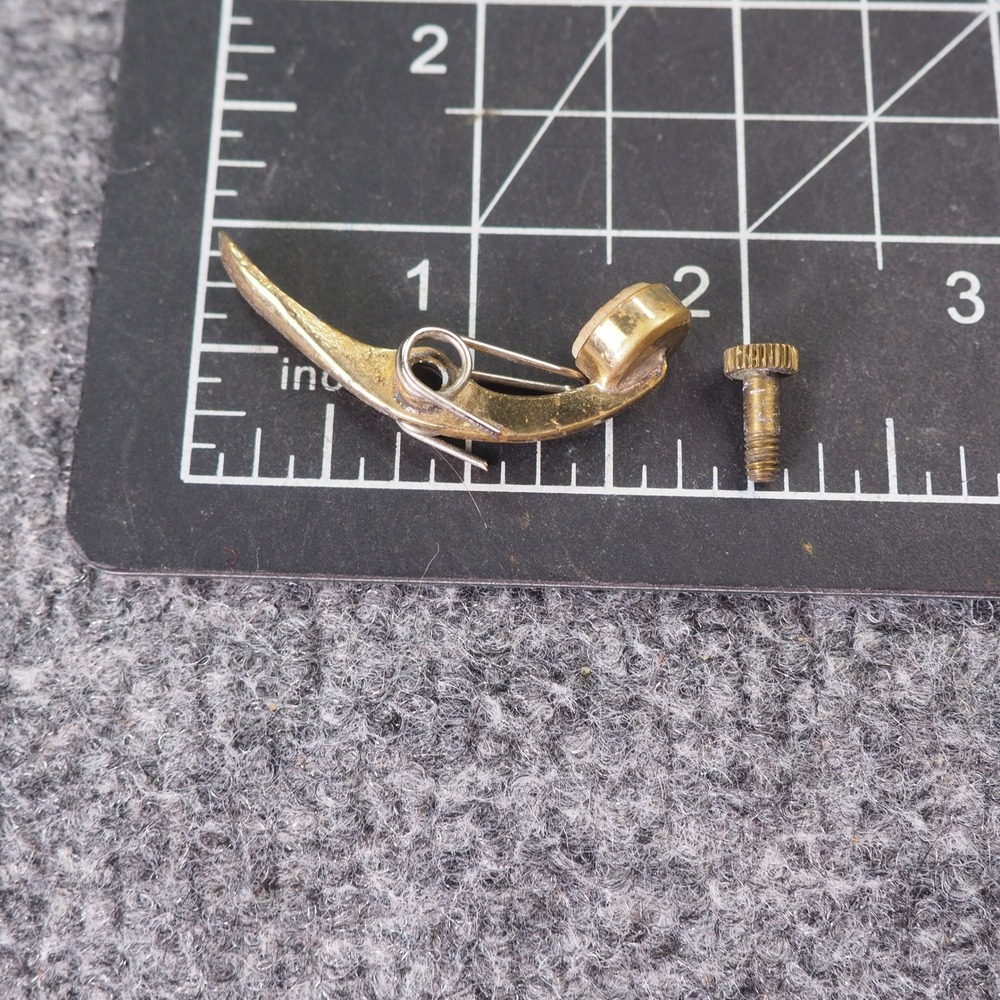 King Tempo Cornet Water Key Spit Valve and Screw Replacement Part Gold Tone